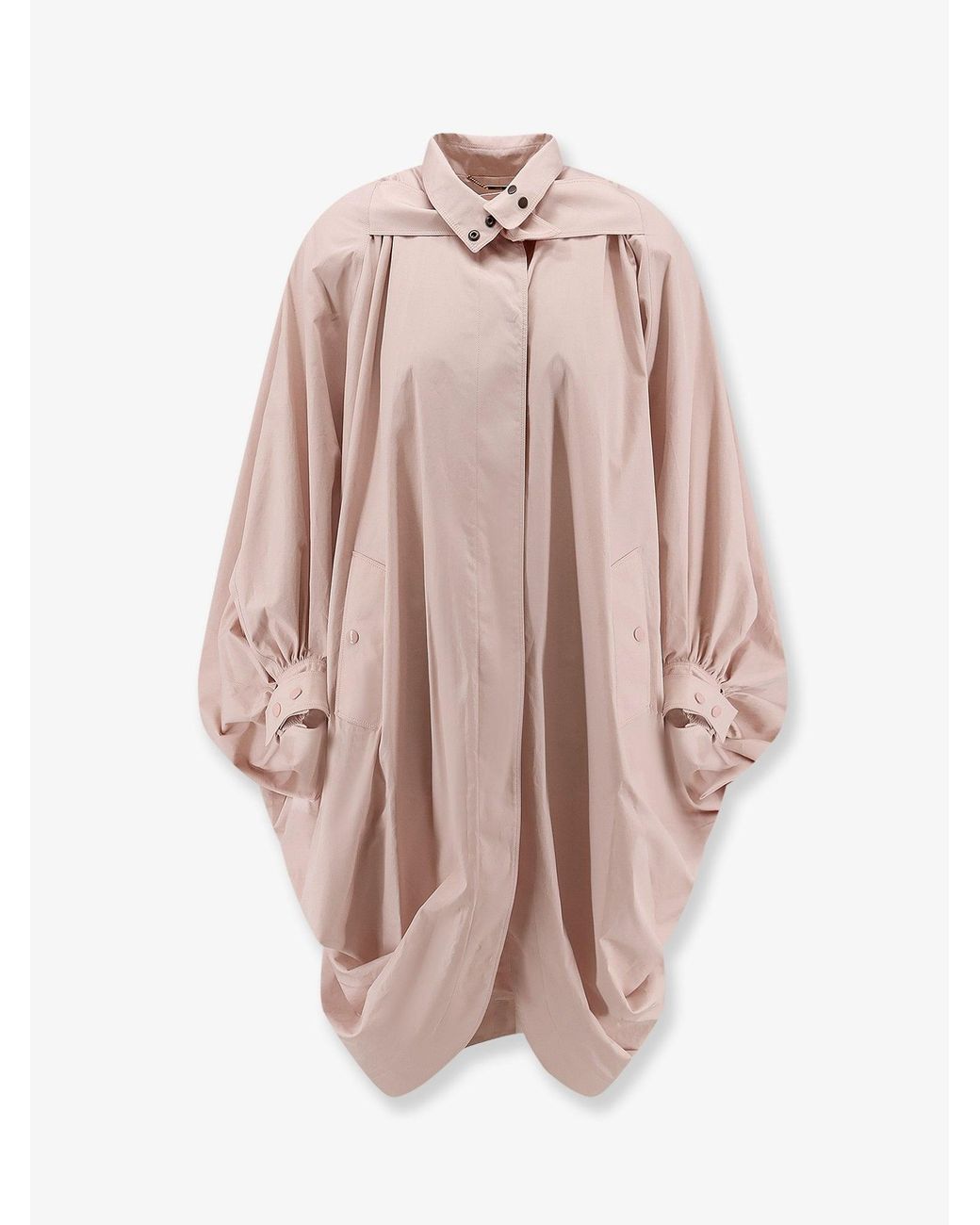 Chloé Pink Cotton Cape Coat