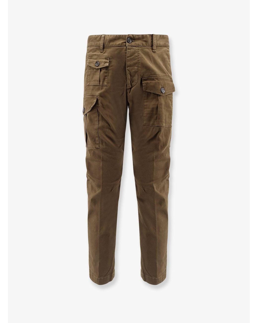 DSquared² Natural Sexy Cargo Cotton Trousers for men