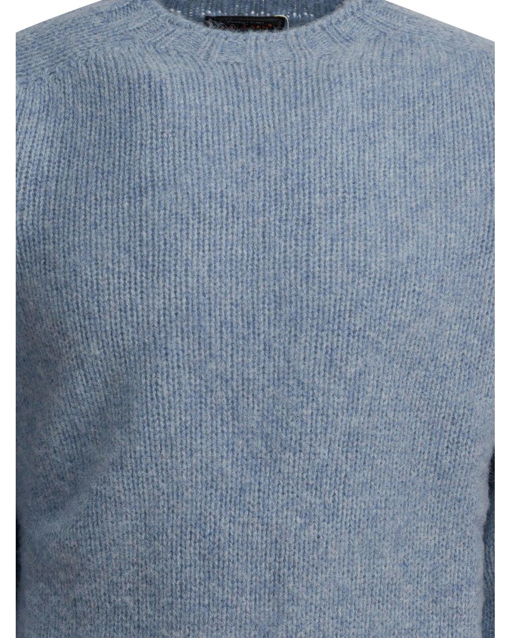 Beams Plus Blue Shaggy Bernard Knitwear Light for men