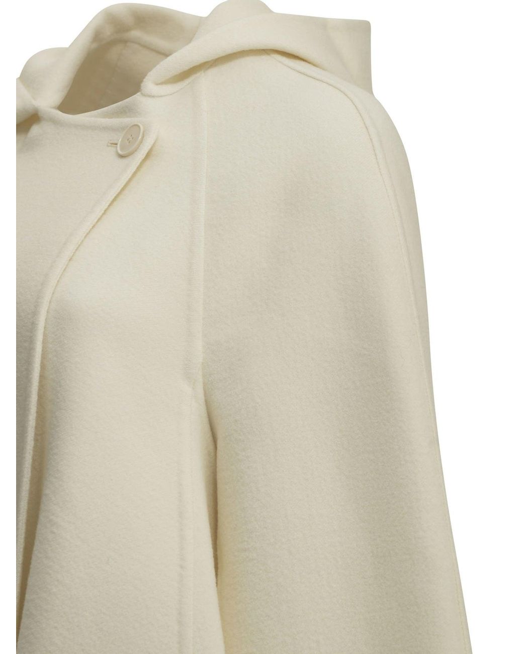 Alaïa Natural Short Coat With A Wool Scarf