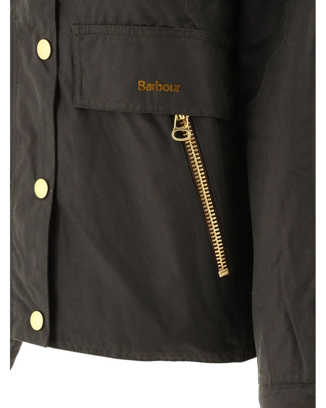 Barbour Black Catton Wax Jackets And Coats Green