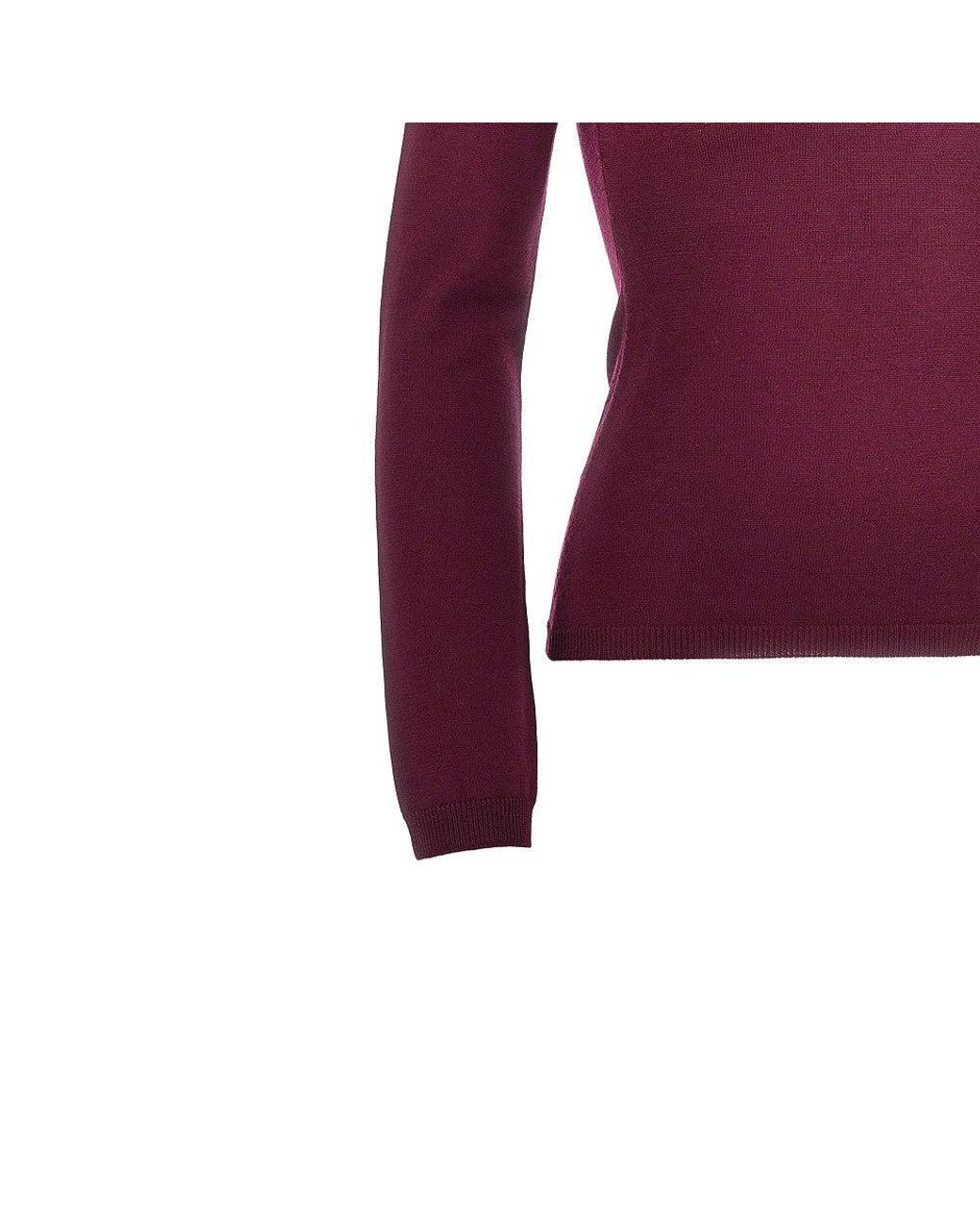 Jil Sander Purple Wool Sweater