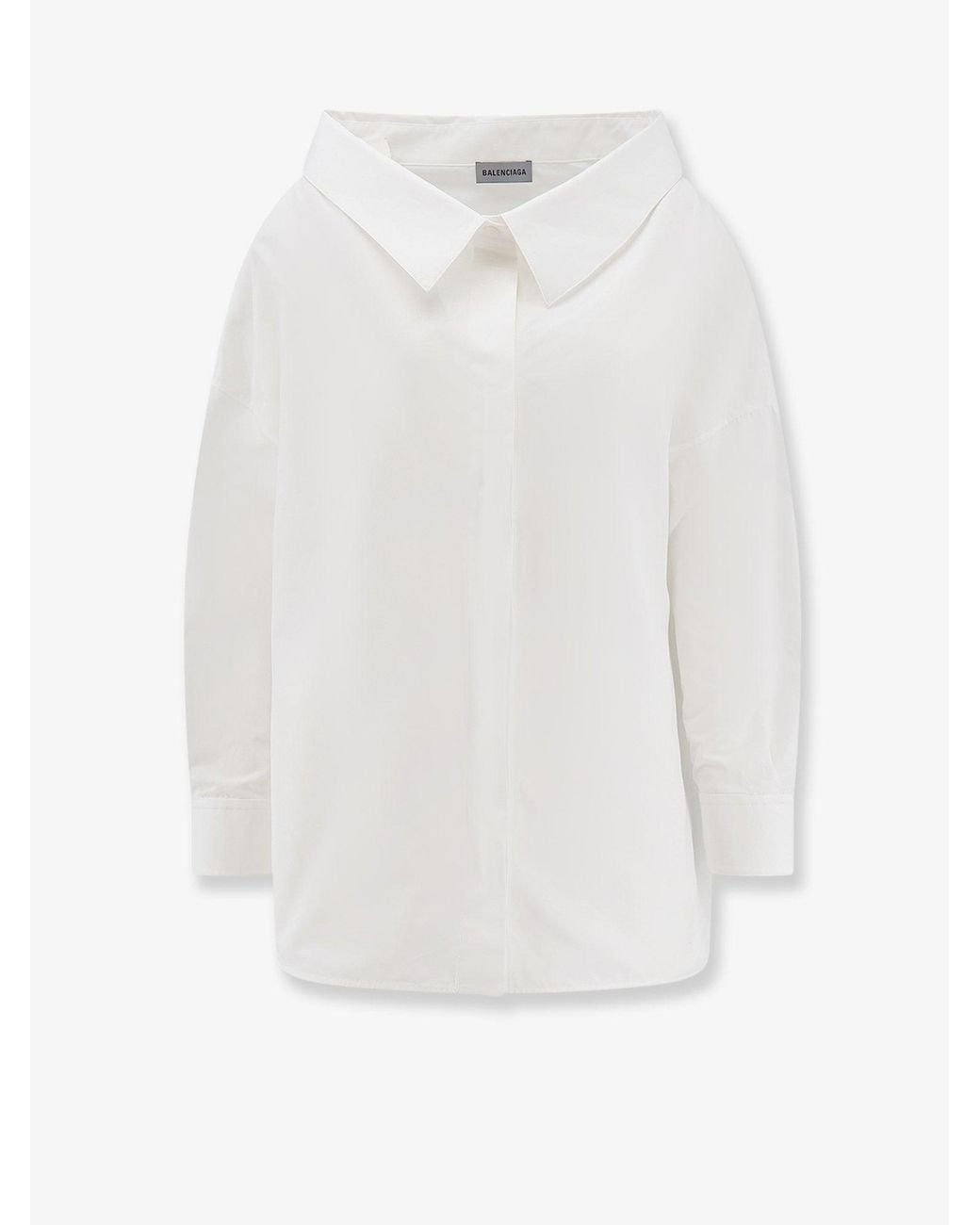 Balenciaga White Stola Oversize Cotton Shirt