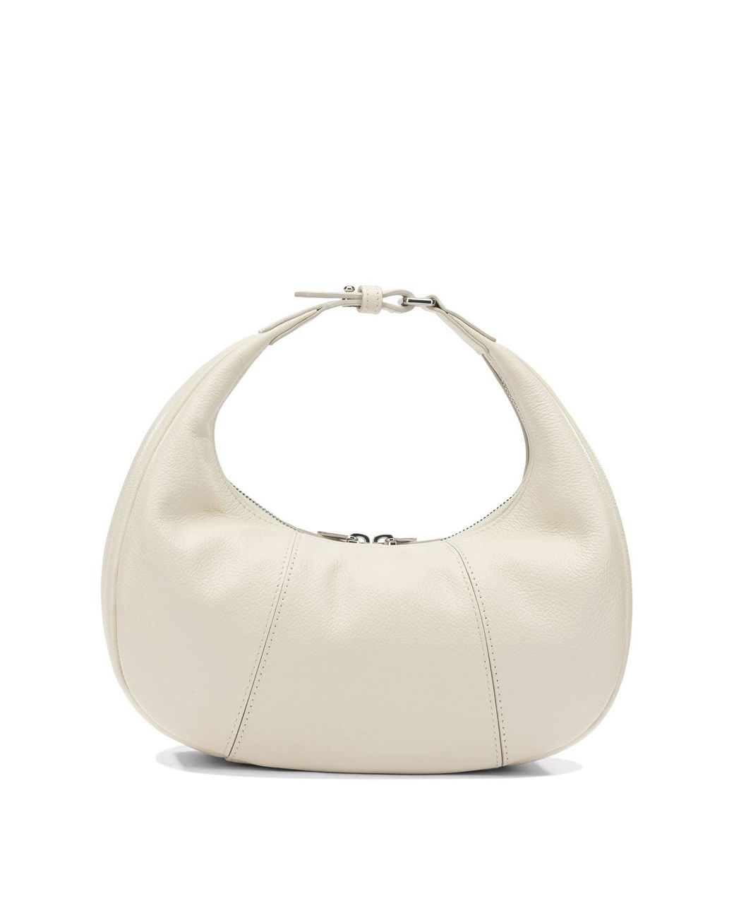 Le Tanneur White Calf Leather Shoulder Bag