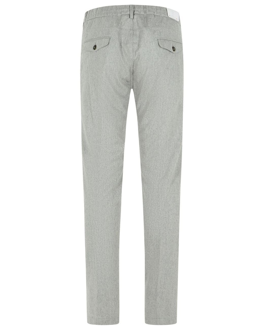 Eleventy Gray Light Wool Blend Trousers for men