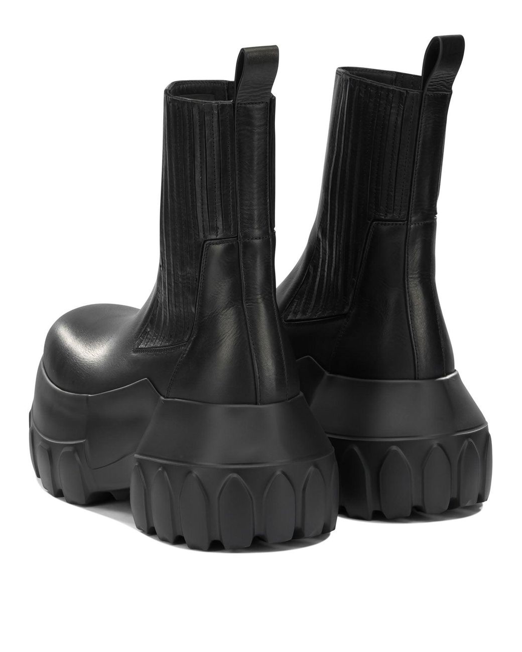 Rick Owens Black "Beatle Mega Tractor" Pull-On Boots
