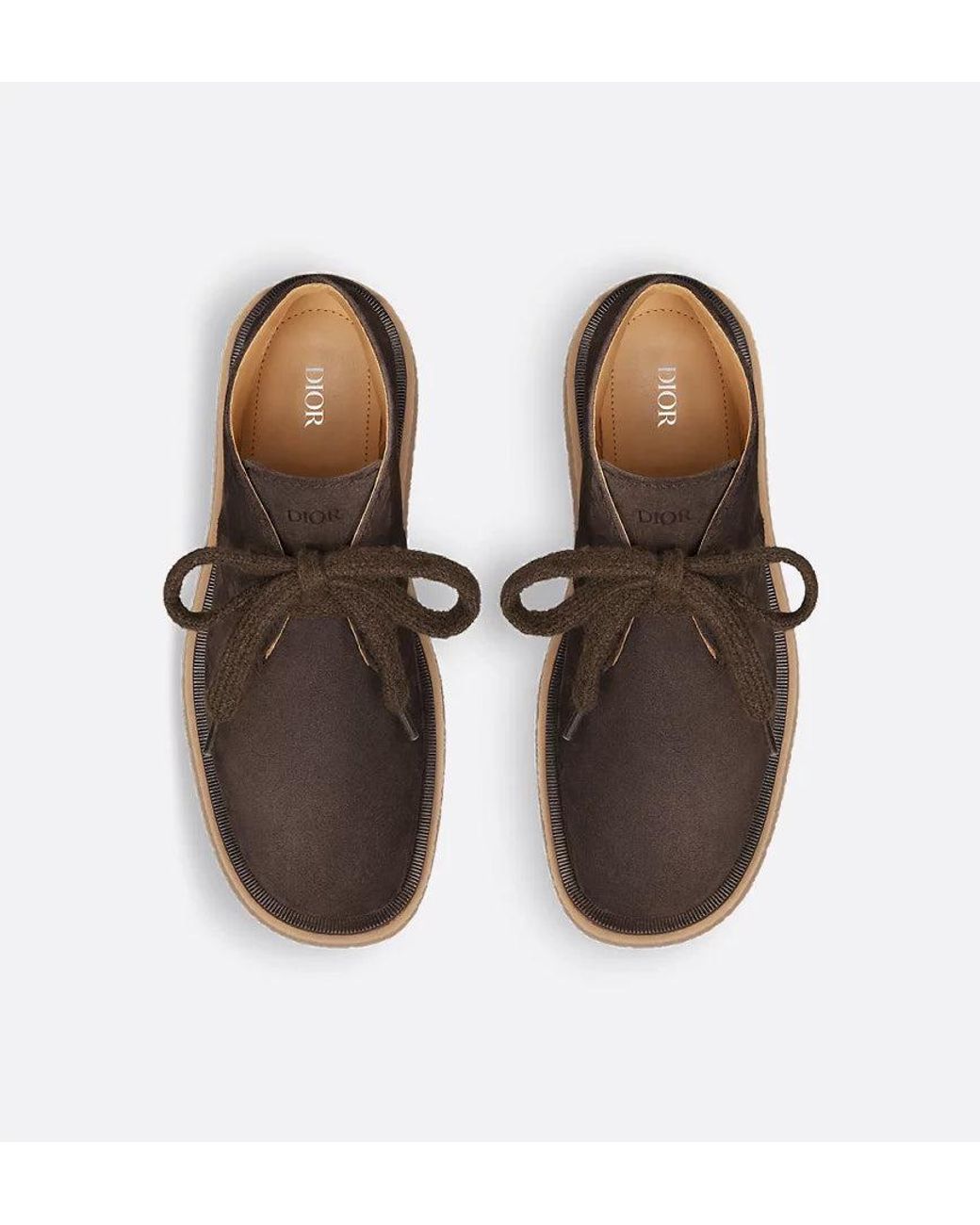 Dior Brown Chukka Sahara Lace-Up Shoes for men