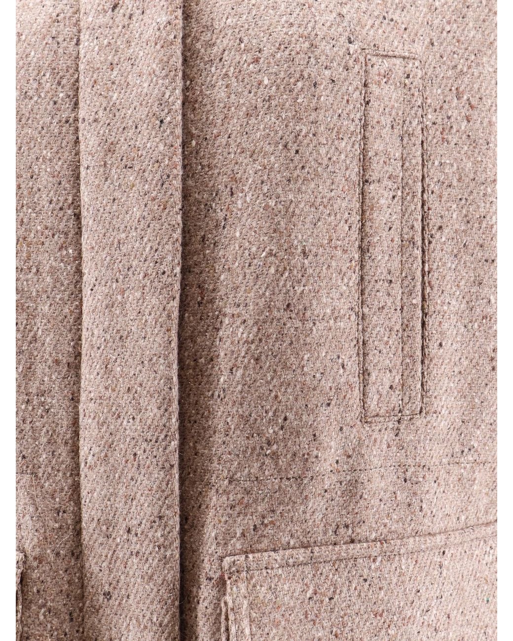Hevò Pink Casteldelmonte Wool Blend Coat