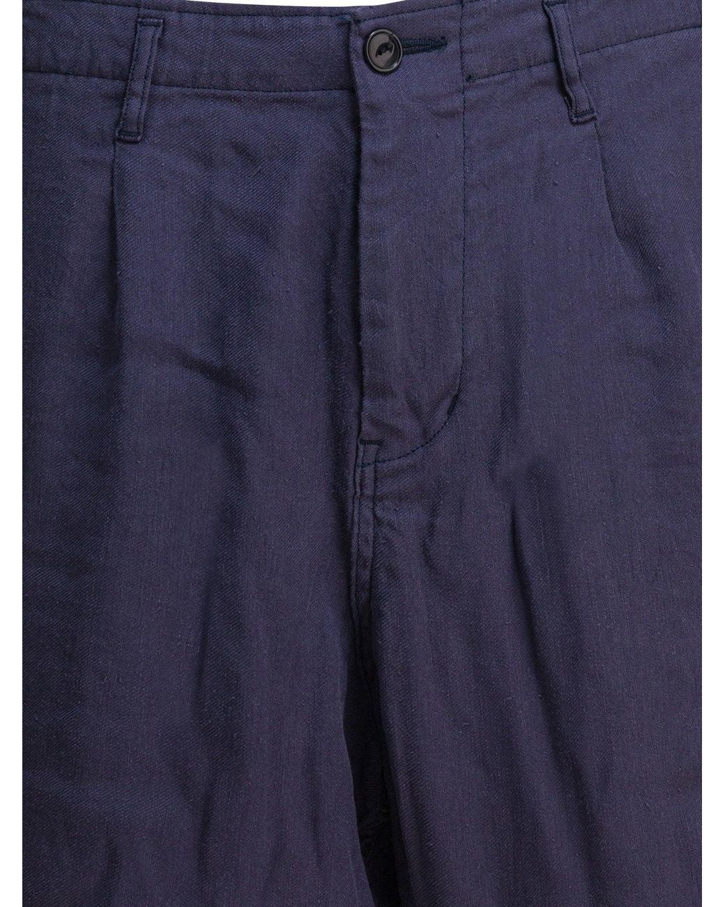 Nonnative Blue Linen Cargo Shorts for men