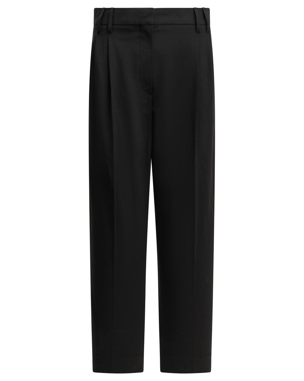 Brunello Cucinelli Black "Slouchy" Tailored Pants