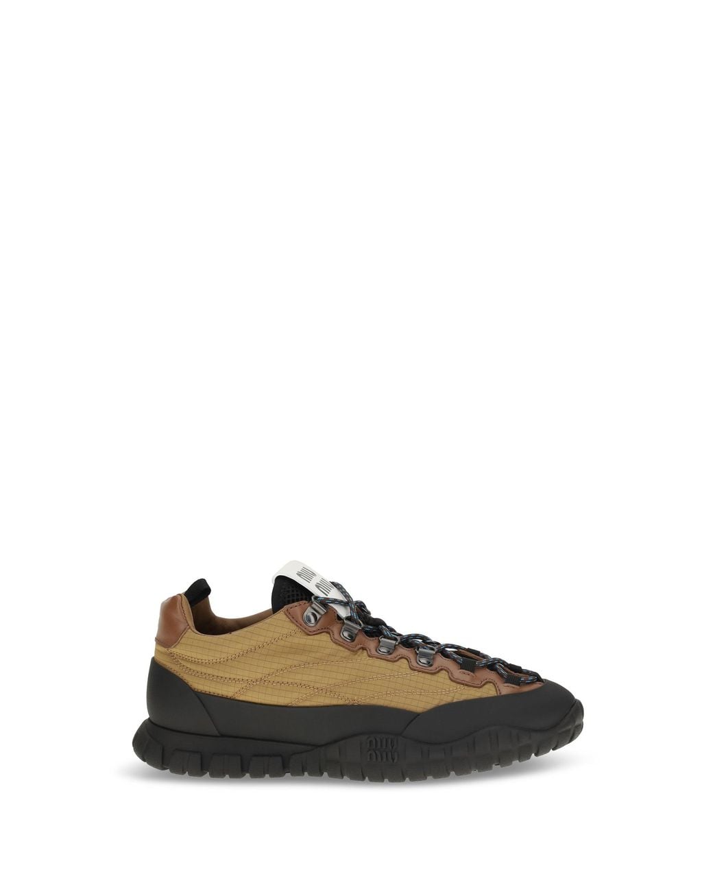 Miu Miu Yellow Ripstop Sneakers Senape