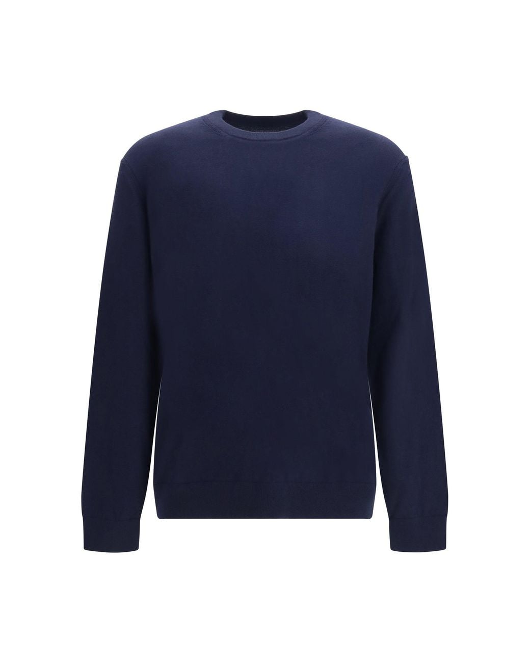Zegna Blue Cashmere Crewneck Sweater for men