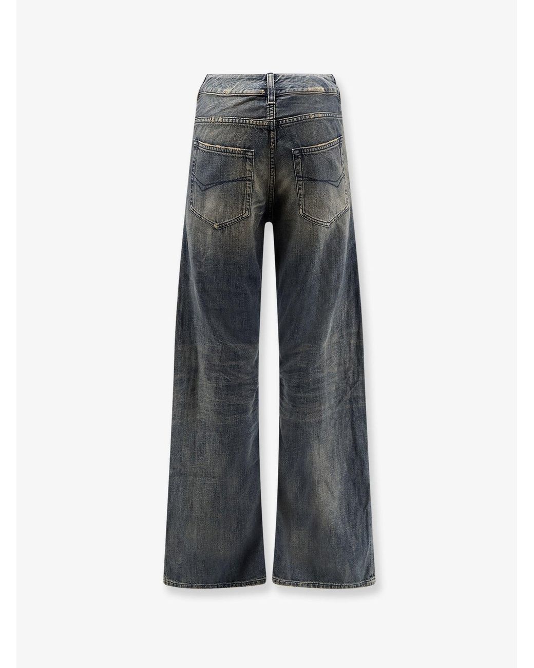 Balenciaga Gray Curved Waist Pants Jeans