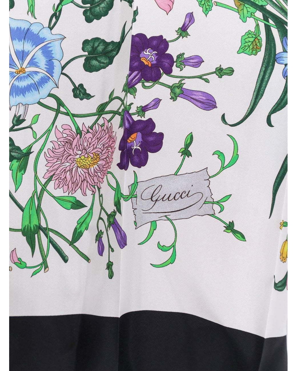 Gucci White Primavera Dress With Flora Print