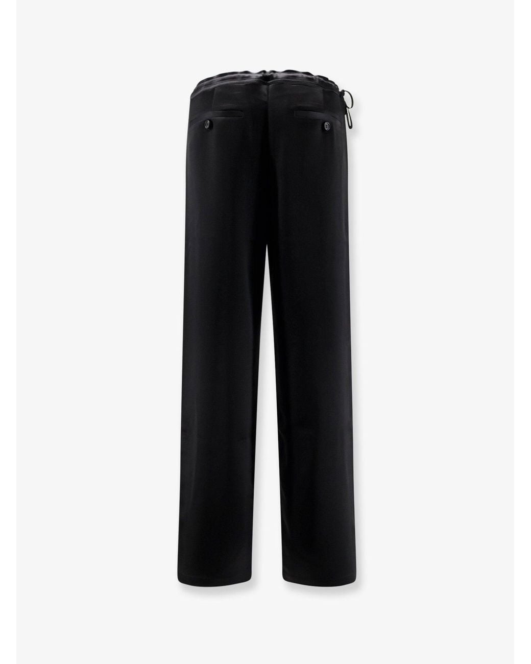 TONYWACK Black Satin Trousers
