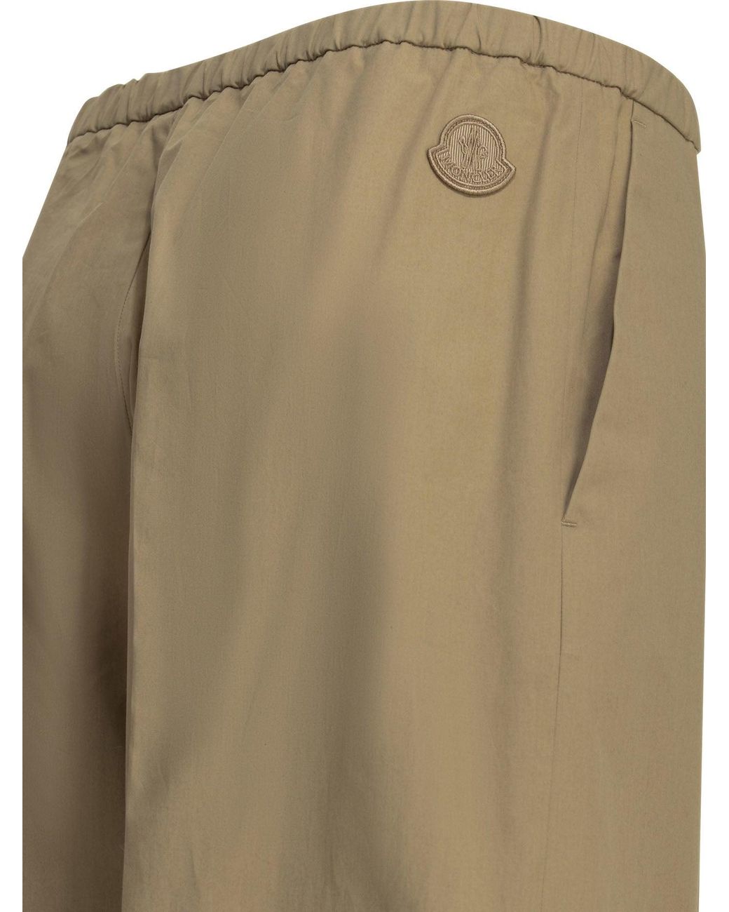 Moncler Natural Casual Cotton Pants