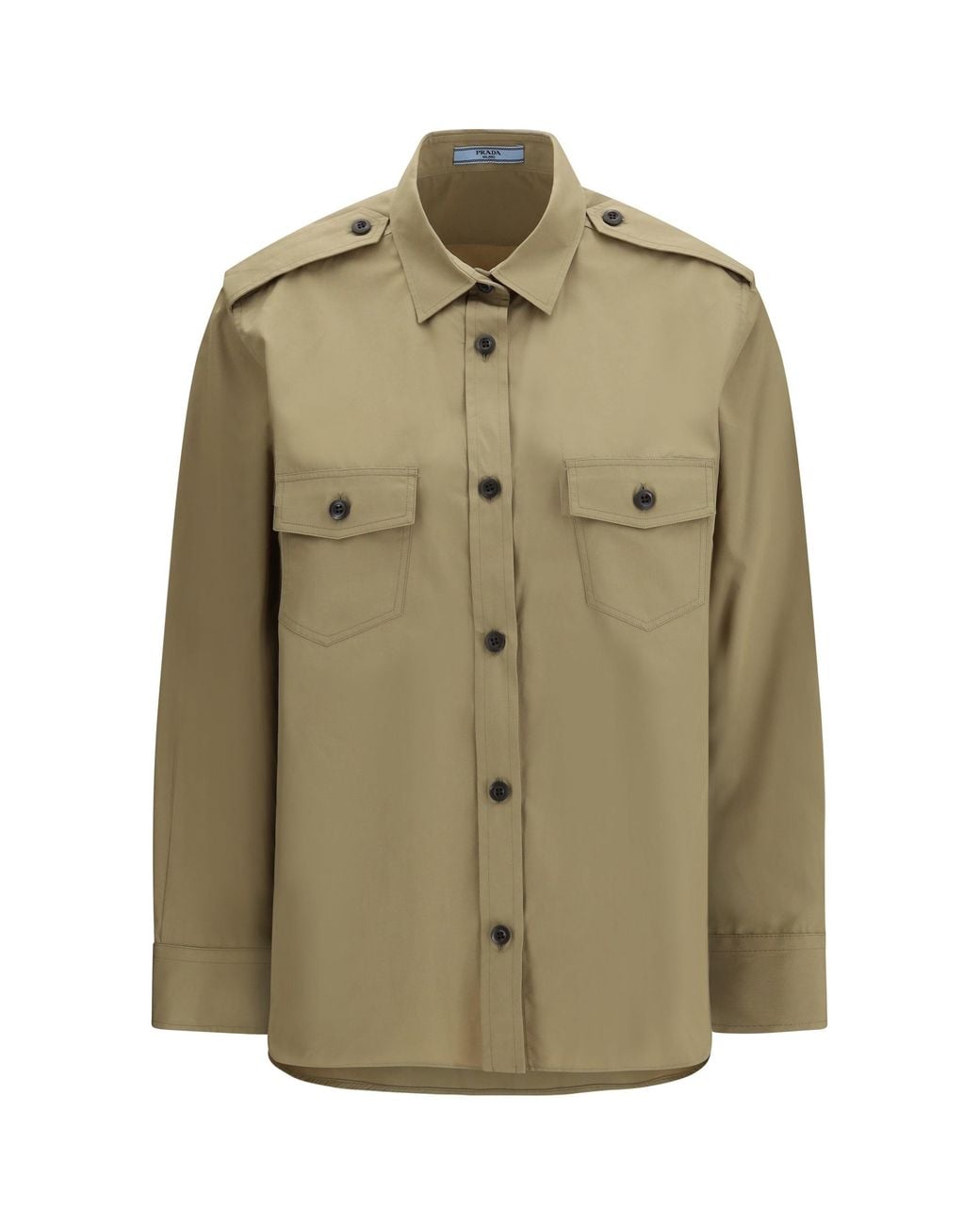 Prada Green Cotton Poplin Shirt