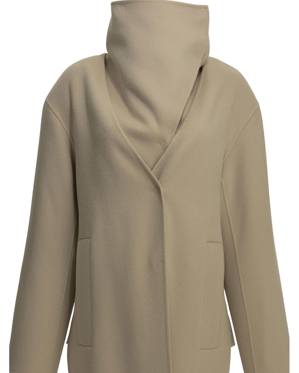Max Mara Natural Long Virgin Wool Coat