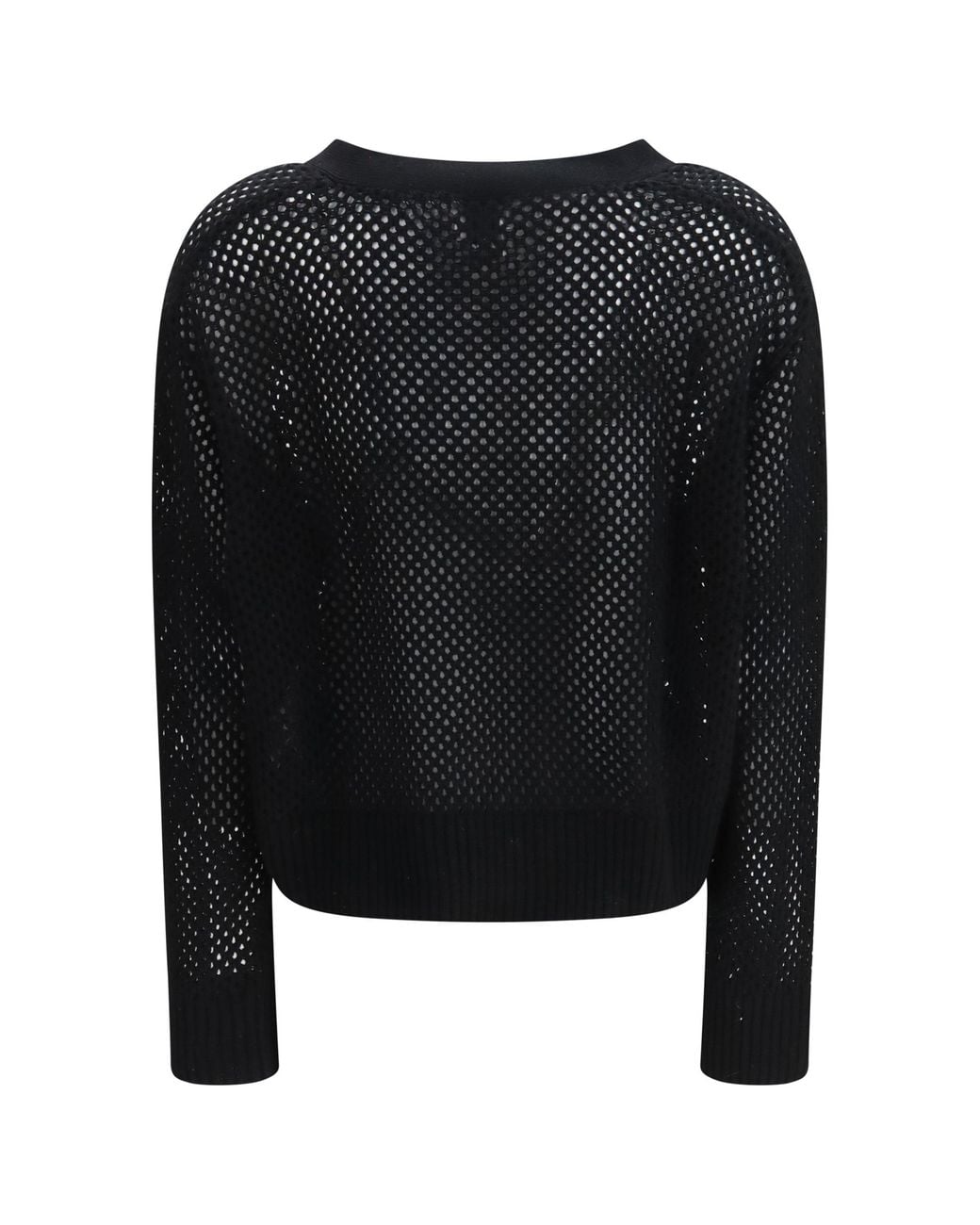 Allude Black Cardigan V-Neck Buttoned