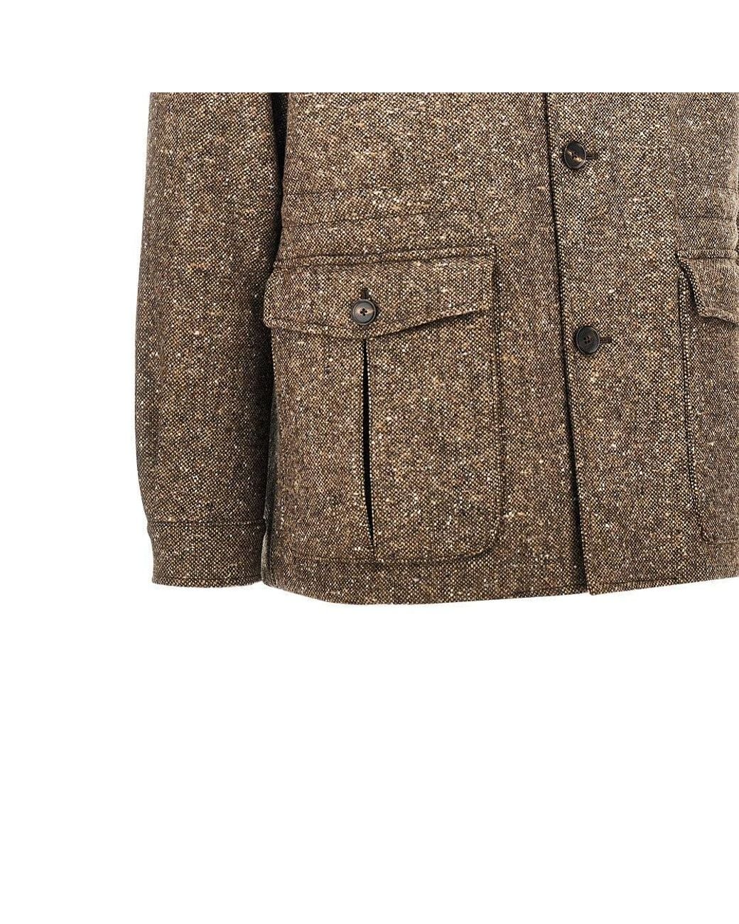 Caruso Brown Giacca 'Dalila' Imbottita for men