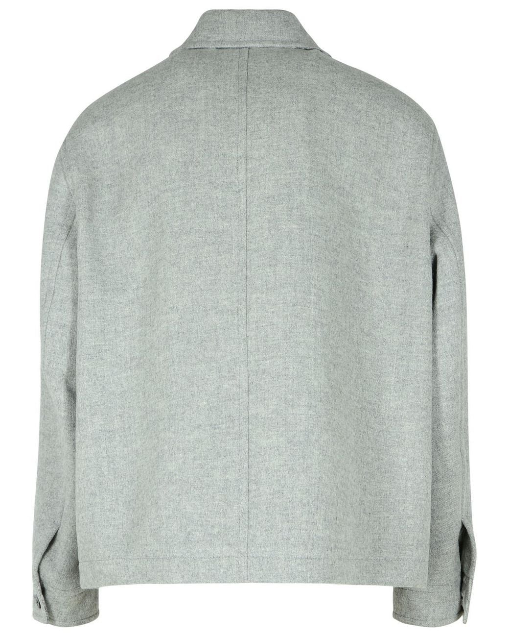 Versace Gray Wool Jacket for men