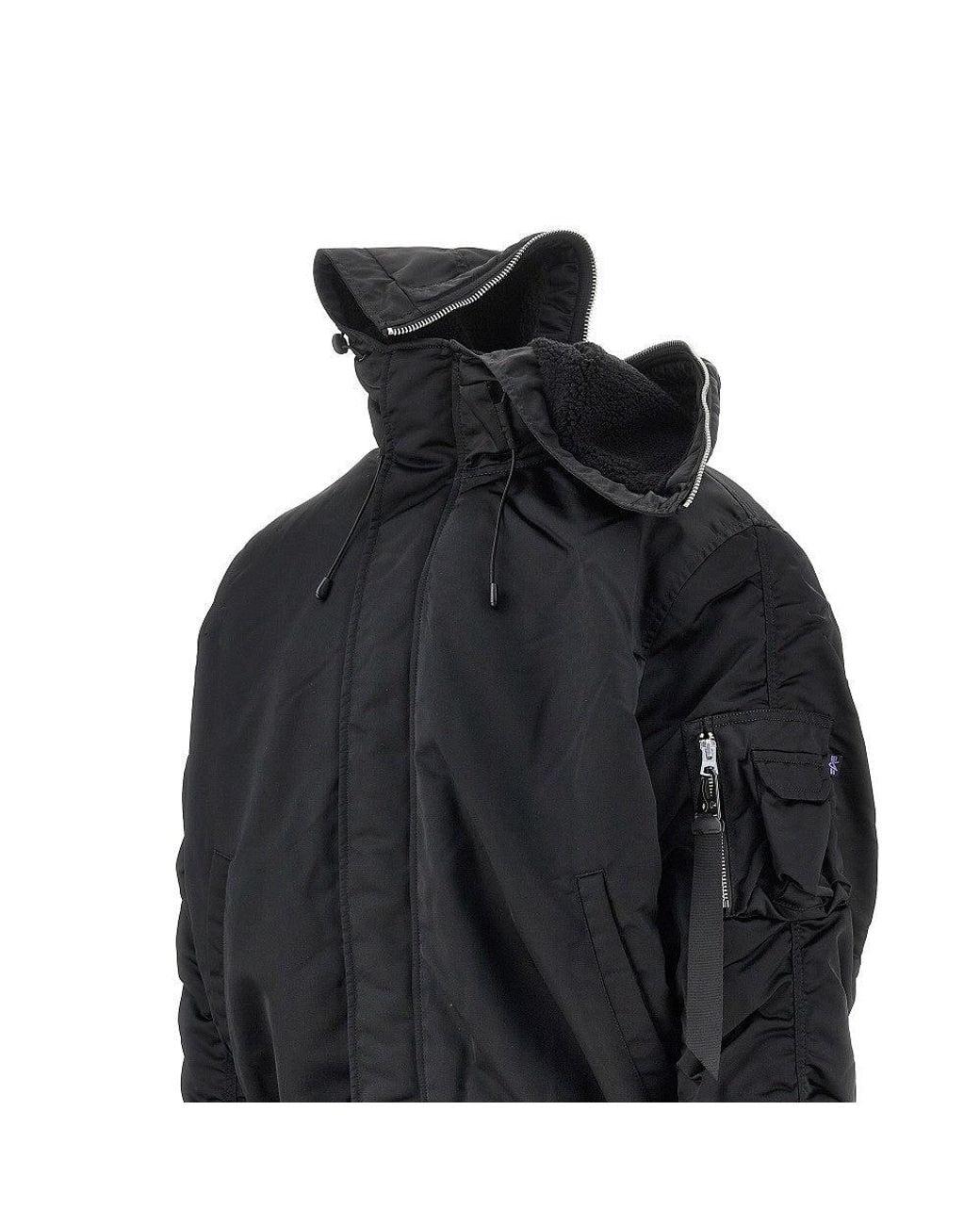 Alpha Industries Black N-2B Base Uv Hooded Bomber Jacket for men