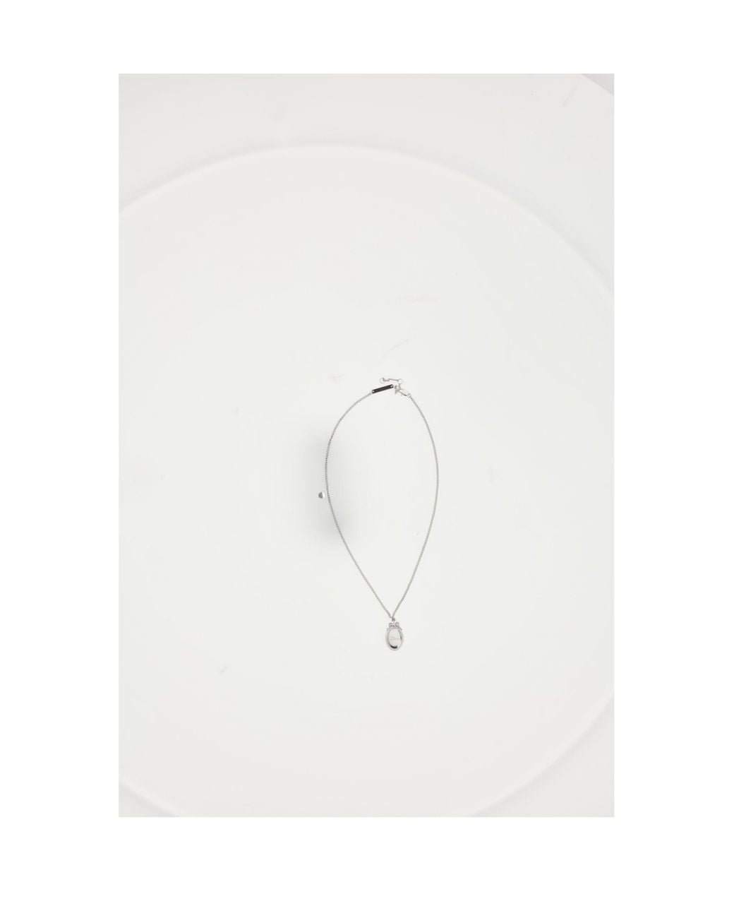 Dior White Necklace Medallion Brass Necklaces for men