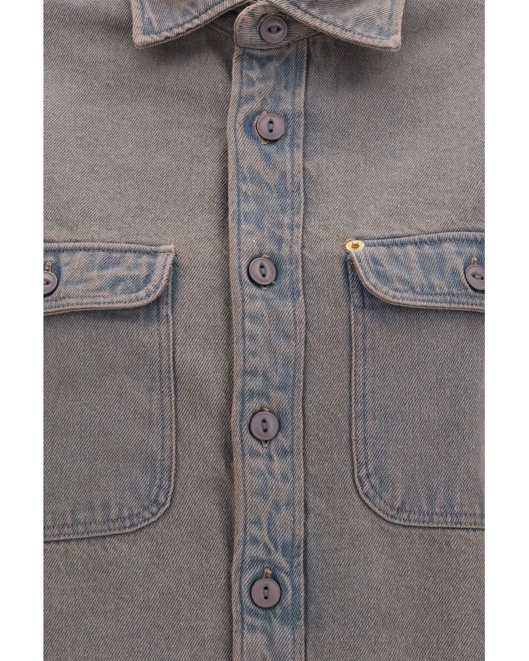Deperlu Gray Denim Shirt for men