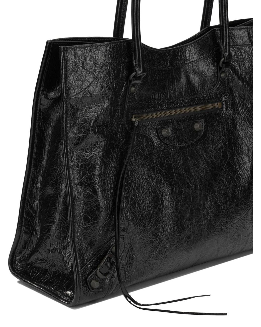 Balenciaga Black "Le City Tote" Medium Shoulder Bag