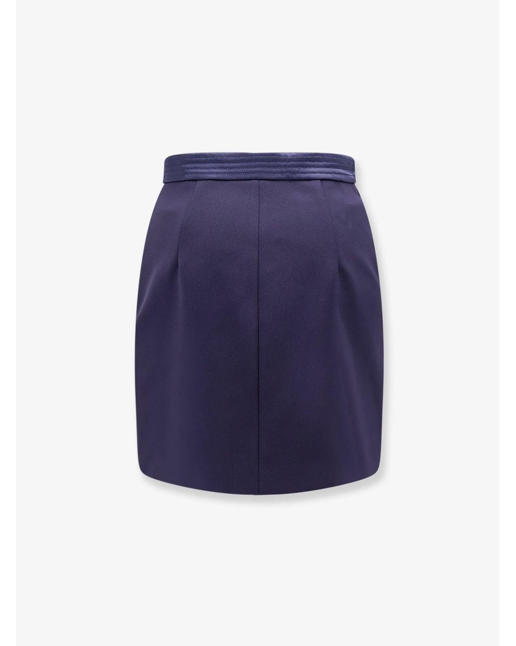 Elisabetta Franchi Blue Mini Skirt With Stitched Profile