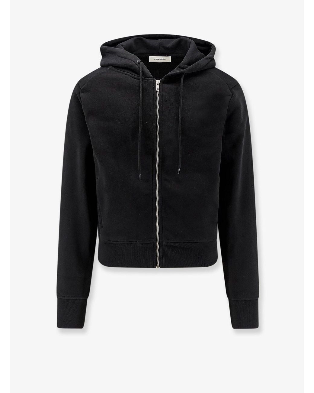 Entire studios Black Slim Zip Up Cotton Hoodie