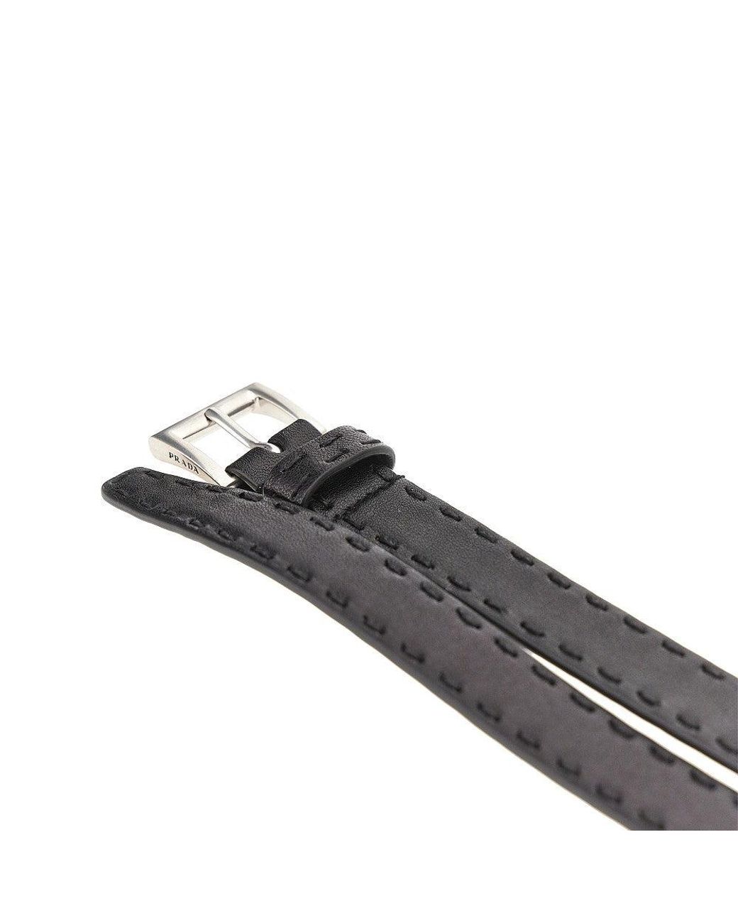 Prada Black Extralong Leather Belt