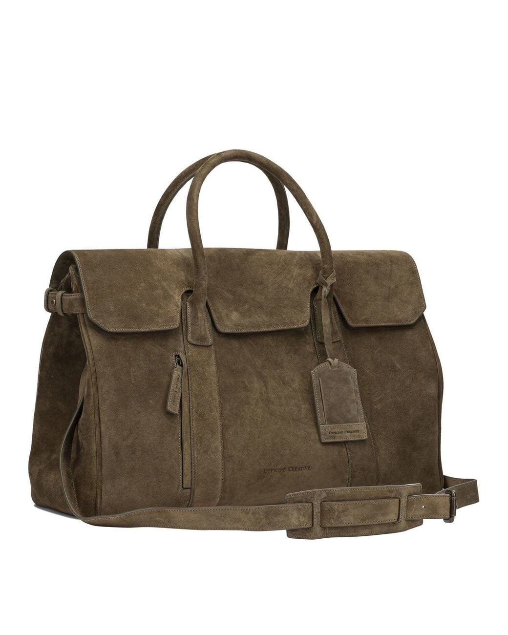 Officine Creative Brown "Bostonian 001" Travel Bag