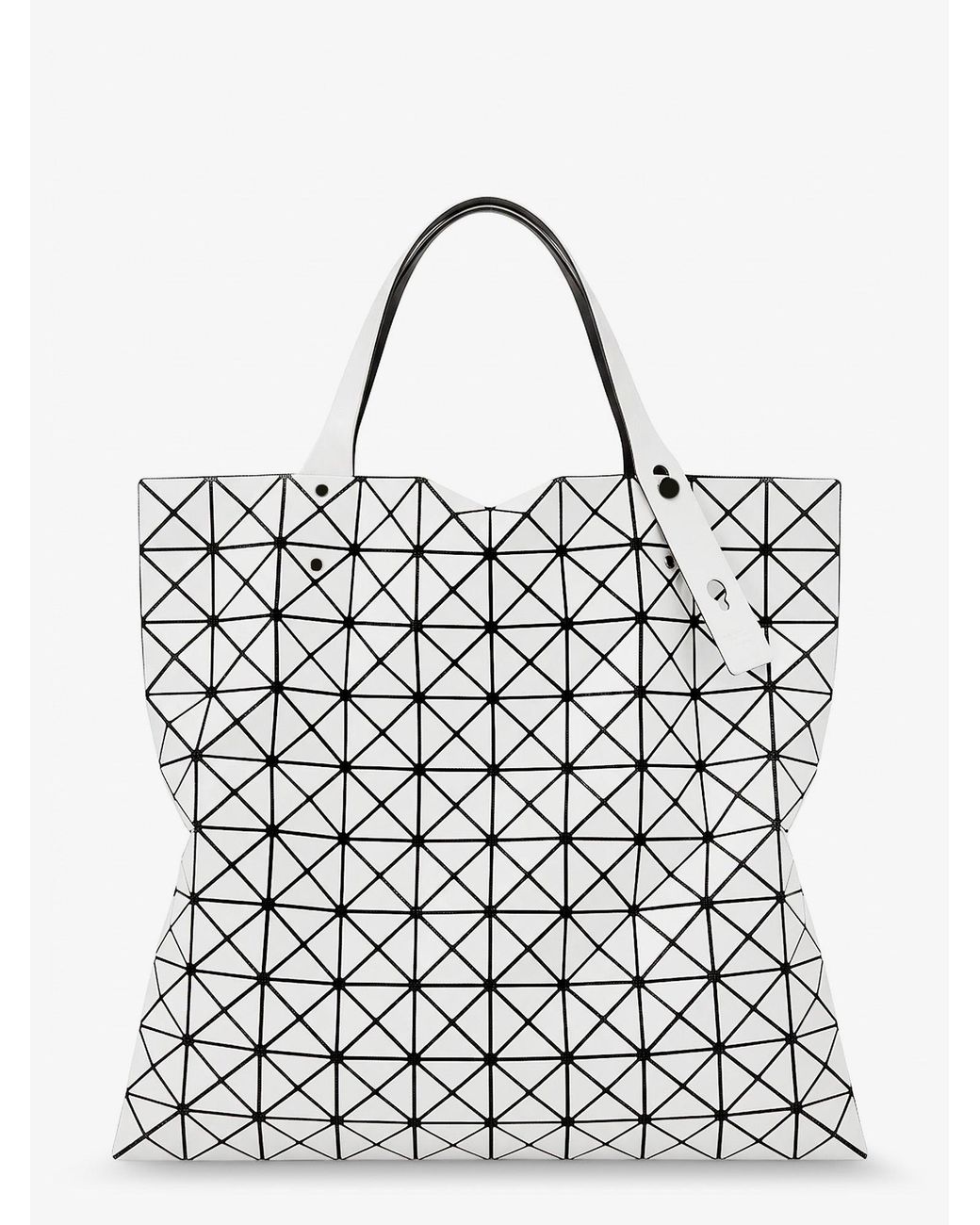 Issey Miyake White Prism Tote Pvc Shoulder Bag