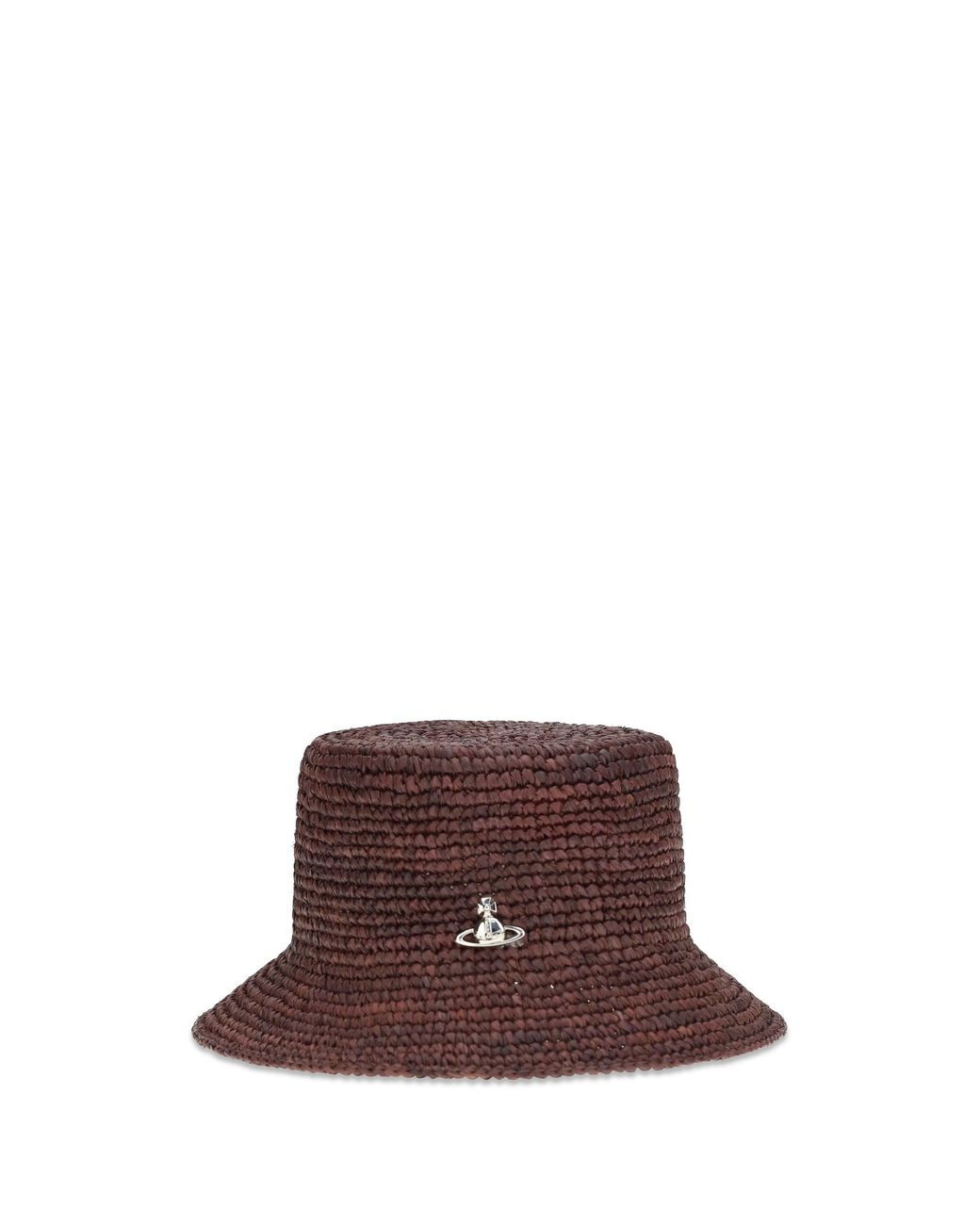 Vivienne Westwood Brown Orb Raffia Bucket Hat
