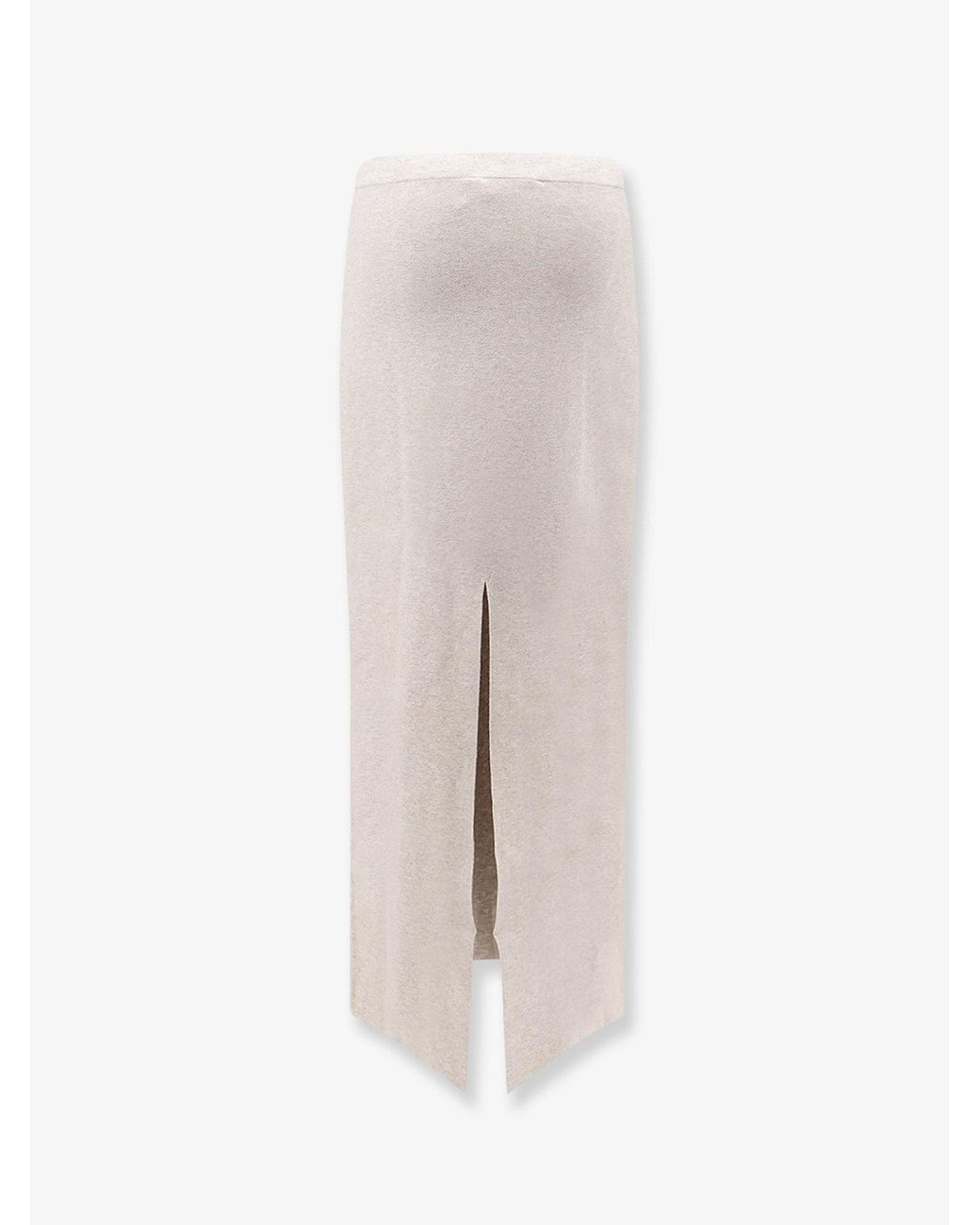 Hevò White Skirt Viscose-Blend