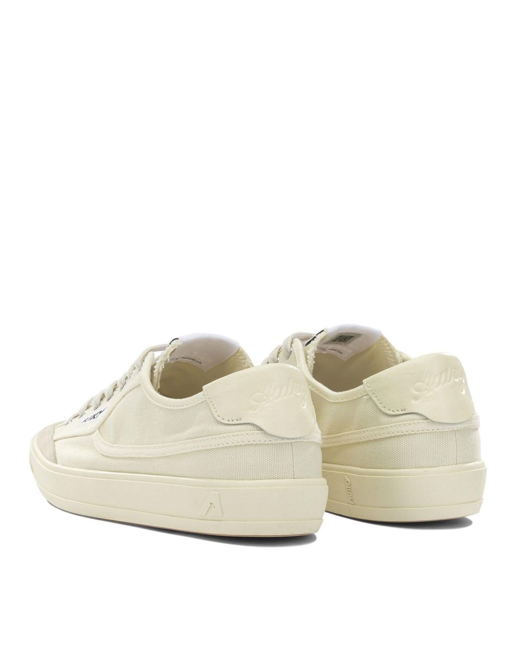 Autry White Windscape Low Canvas Suede Cow Leather Rubber Sneakers