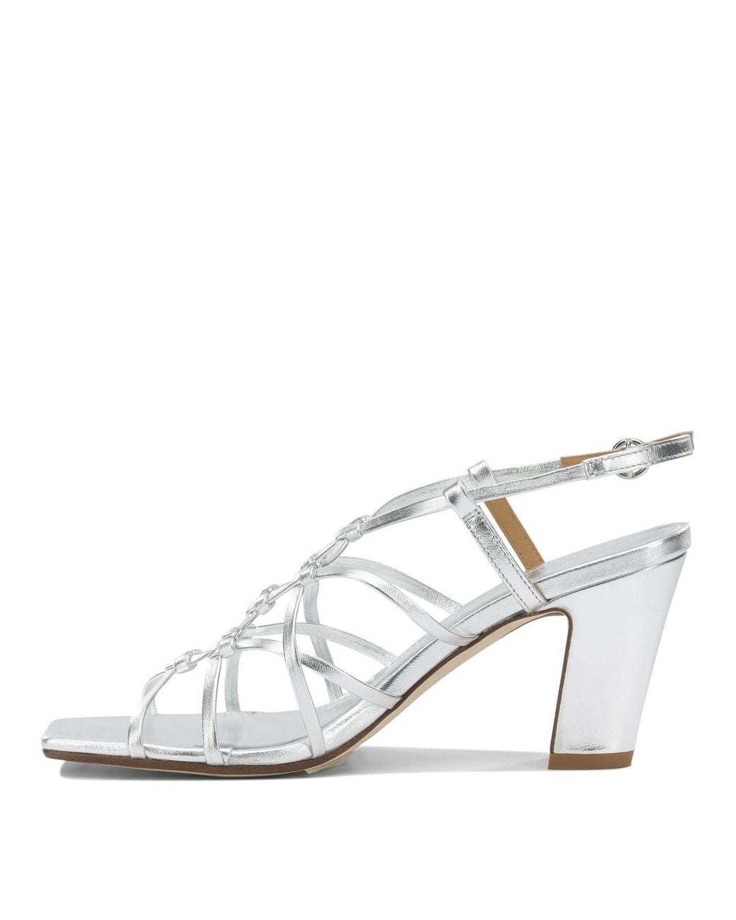 Aeyde White "Acacia 75 Mm" Heeled Sandals