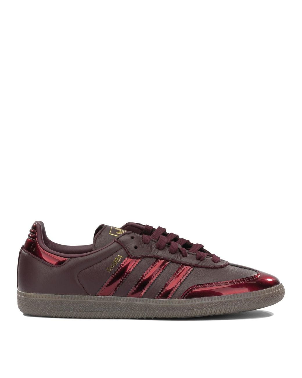 Adidas Originals Brown Samba Og Bordeaux Leather Rubber Sneakers