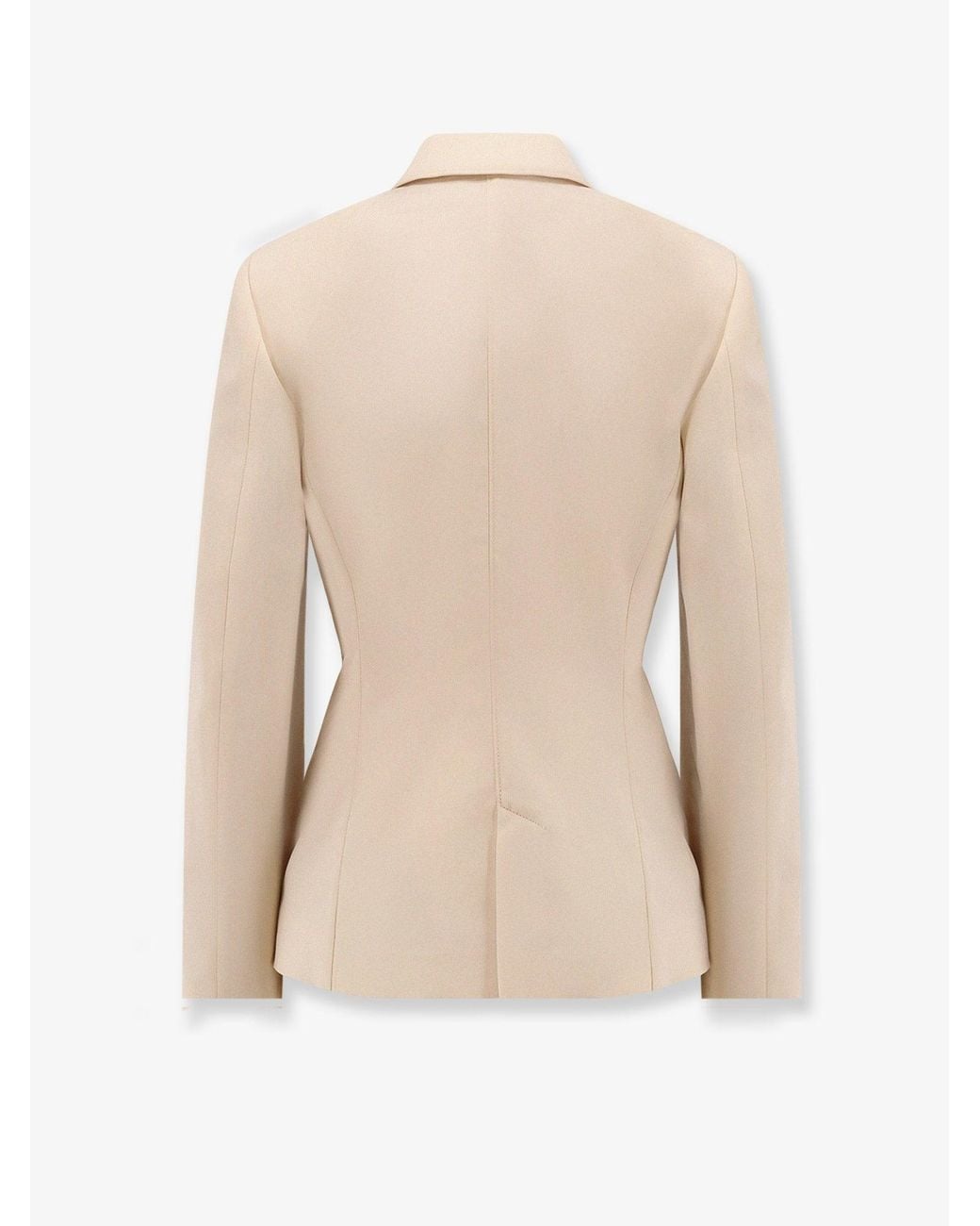 Lemaire Natural Single-Breasted Wool And Viscose Blazer