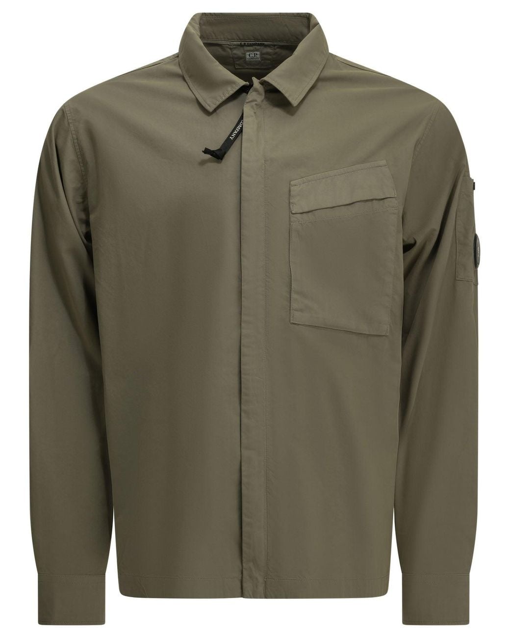 C P Company Green Overshirt Jacket With Logo for men