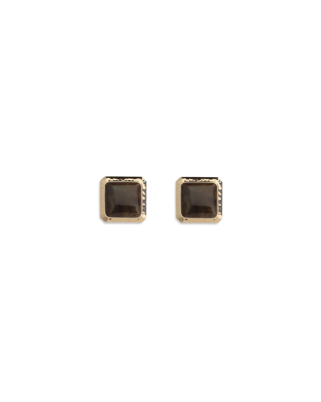 Self-Portrait White Square Enamel Earrings