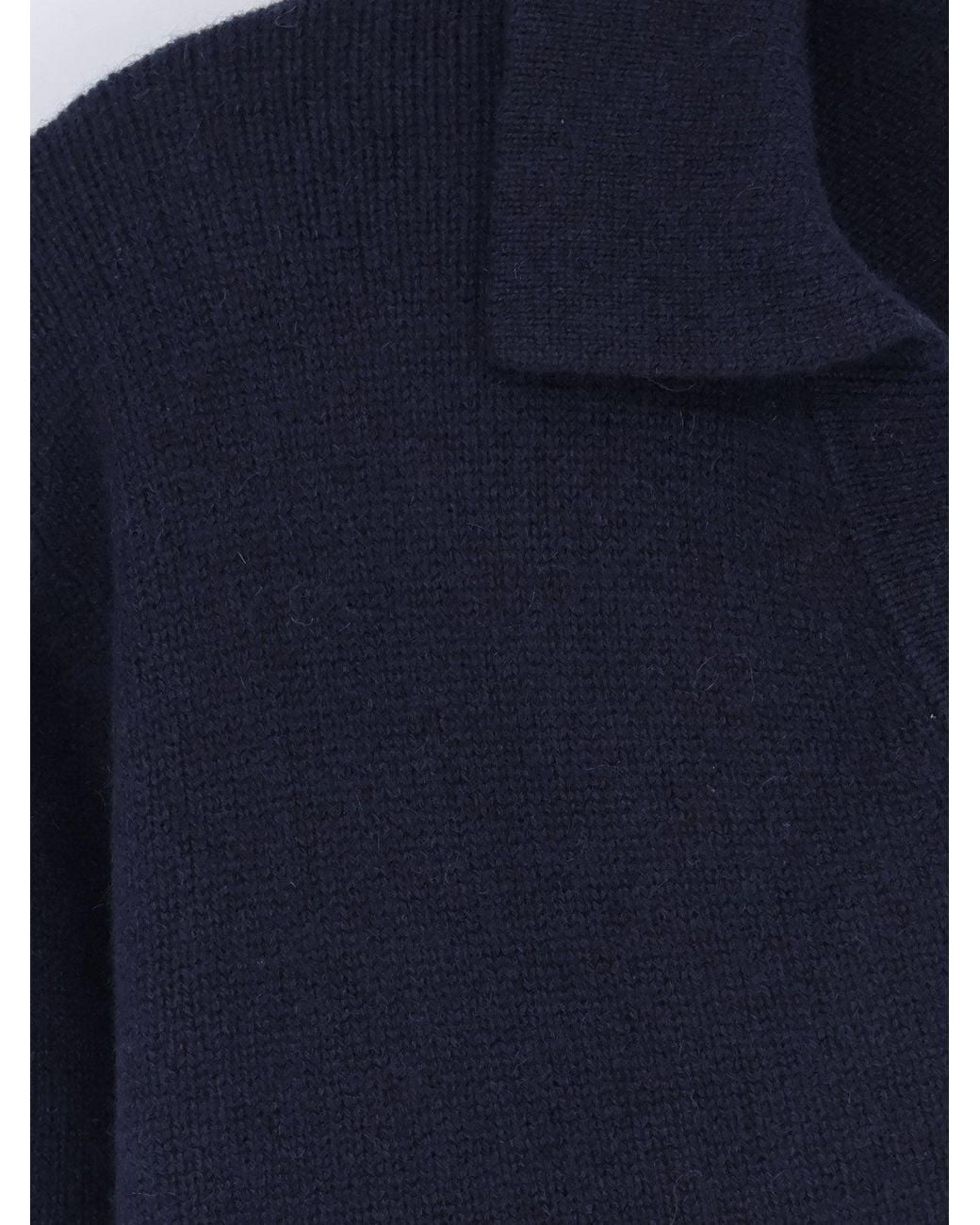 Soft Goat Blue Cashmere V-Neck Sweater for men