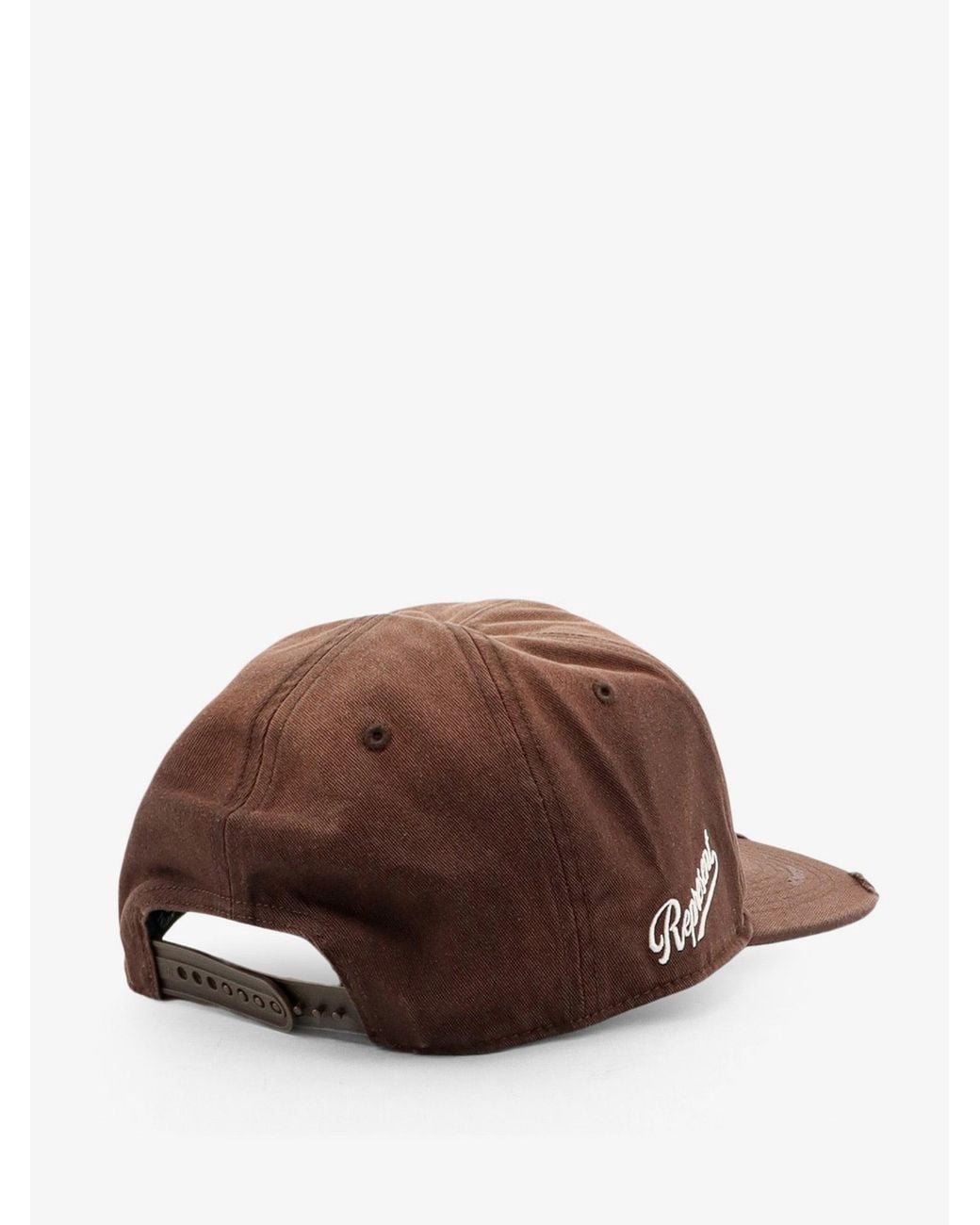 Represent Brown Cotton Cap With Embroidered Logo On The Front for men
