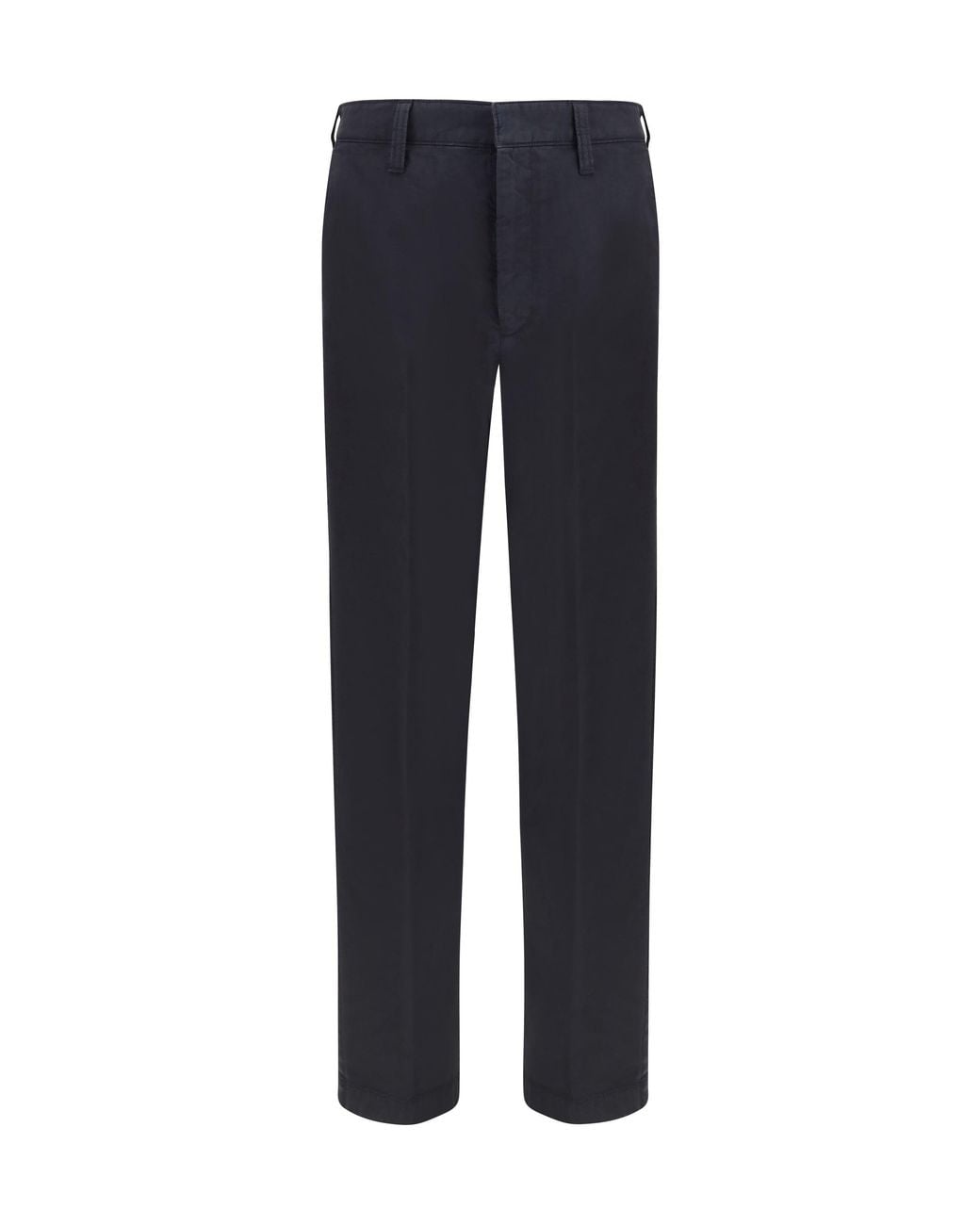 Prada Blue Garment Dyed Cotton Pants for men