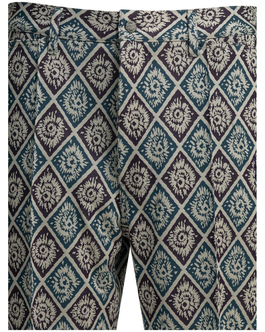 Needles Gray Boot Cut Polyester Casual Pants for men
