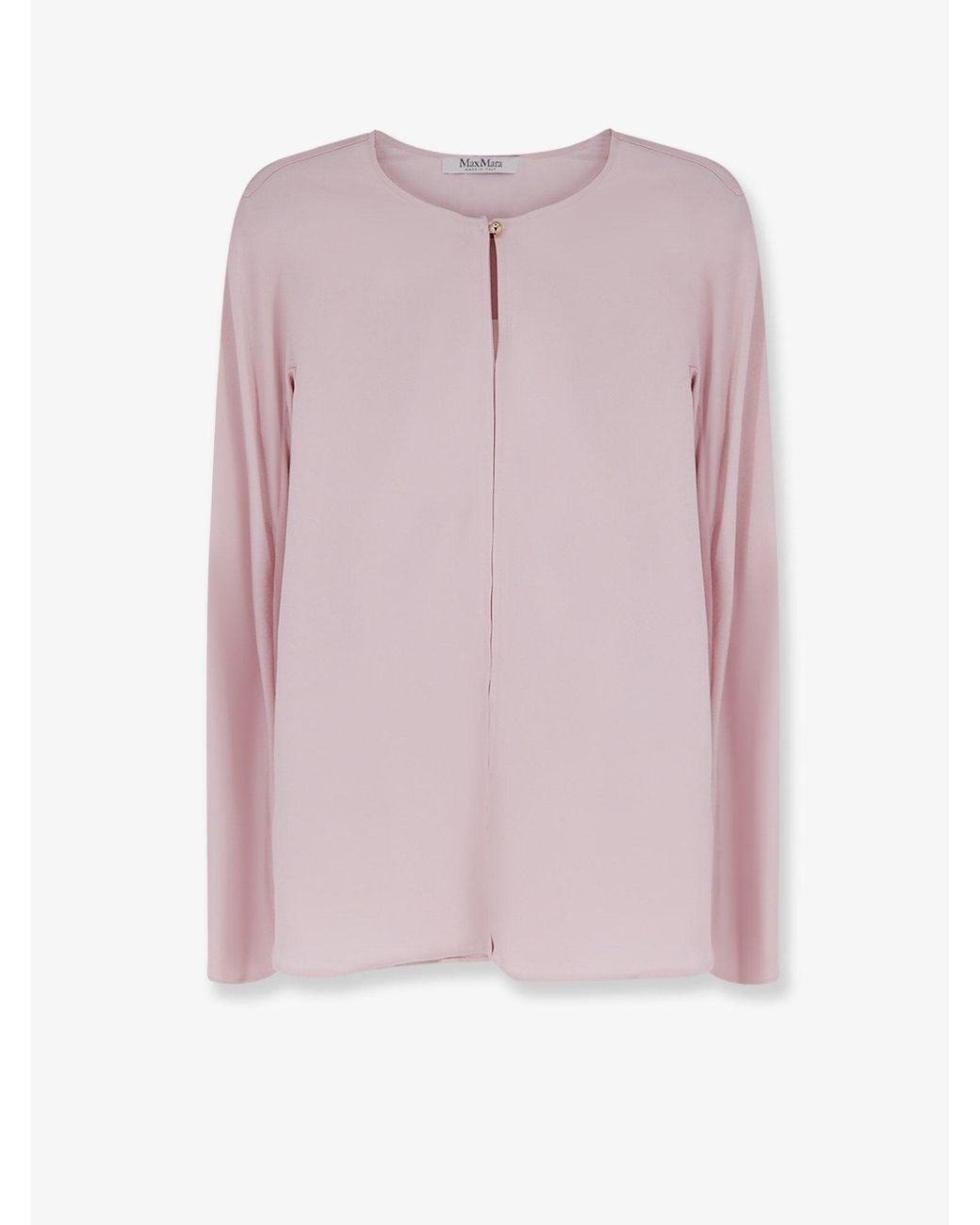 Max Mara Pink Mxp Mitico Stretch Silk Shirt