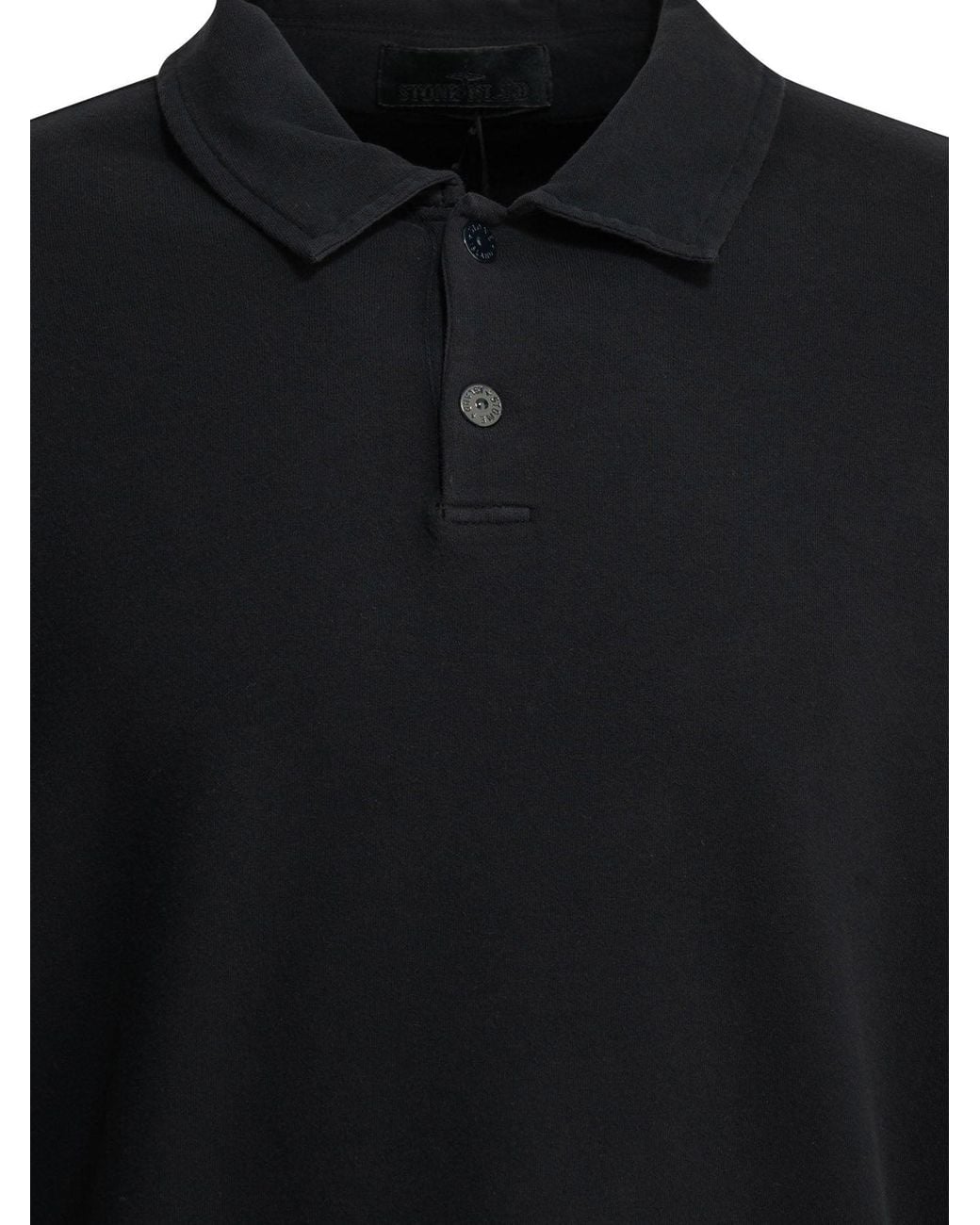 Stone Island Blue Ghost Polo Collar Sweatshirt for men