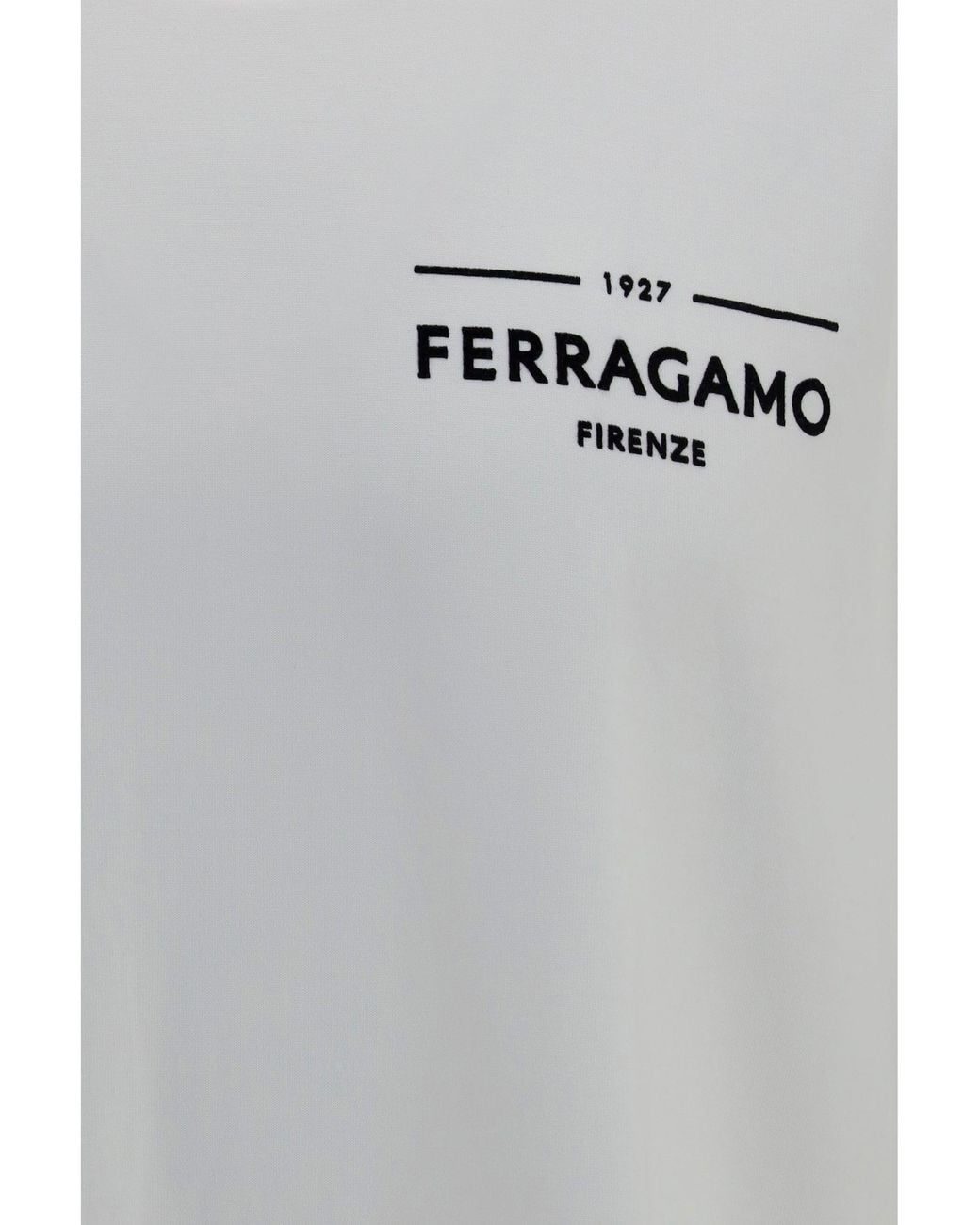 Ferragamo Gray Cotton T-Shirt for men