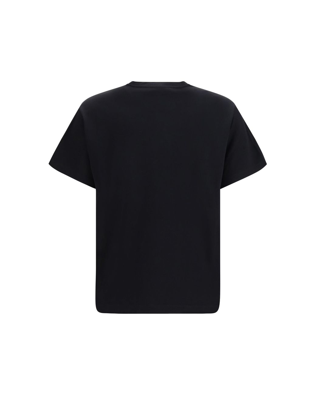 Prada Black Cotton T-Shirt With Triangle Logo for men